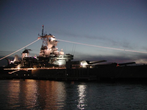 Big J all lit up for the Holidays  (January 5, 2002)