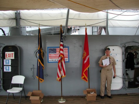Ships Quarter Deck on Opening Day  (October 14, 2001)